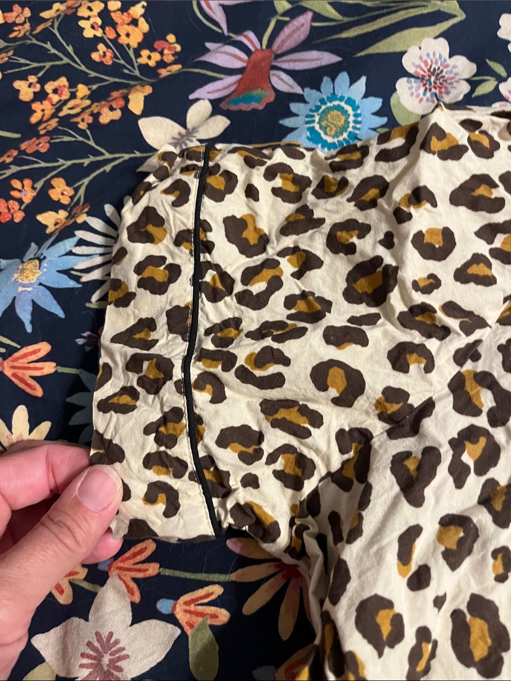 Printfresh Leopard Print Pajama Set - Cream & Brown - Picture 4 of 5